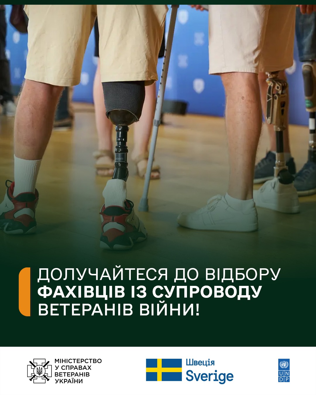 Долучайтеся до відбору фахівців із супроводу ветеранів війни!